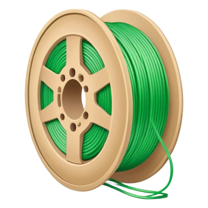 cardboard spool of light green filament sticker