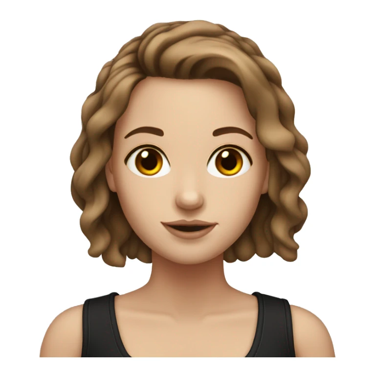 White girl with tattoos and brown hair sticker