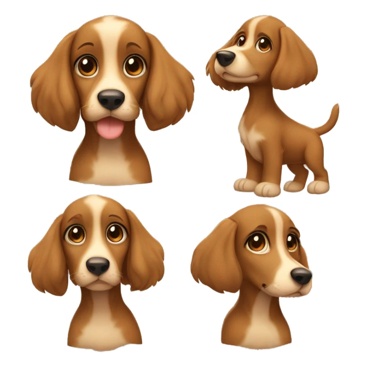 criança menina cabelo marrom claro pele bege olhos azuis com um cachorro sticker