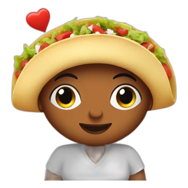 Curvy eating tacos on valentines  sticker