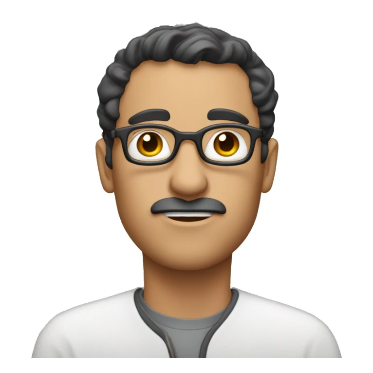 Man that is looking with one eye down a small pen size black tube  sticker