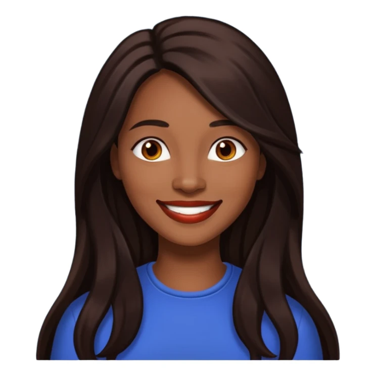 Rozonda Chilli Thomas with dark brown long hair sticker