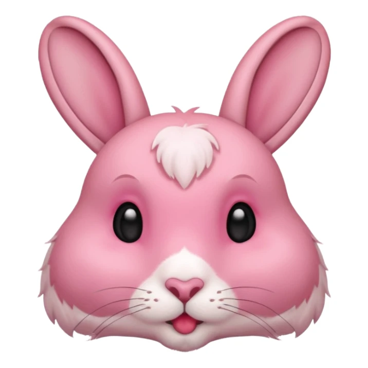 Kissing rabbit, profile, long ears, floating heart in front of mouth sticker