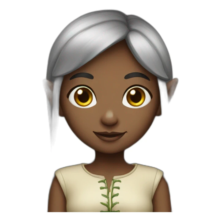 Girl elf with dark hair sticker