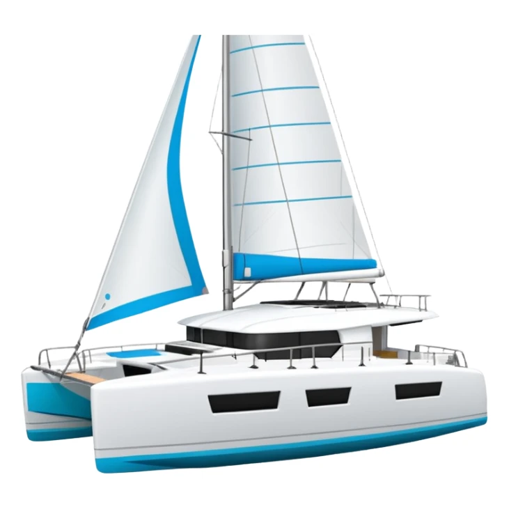 lagoon 43 catamaran facing to the right on white background sticker