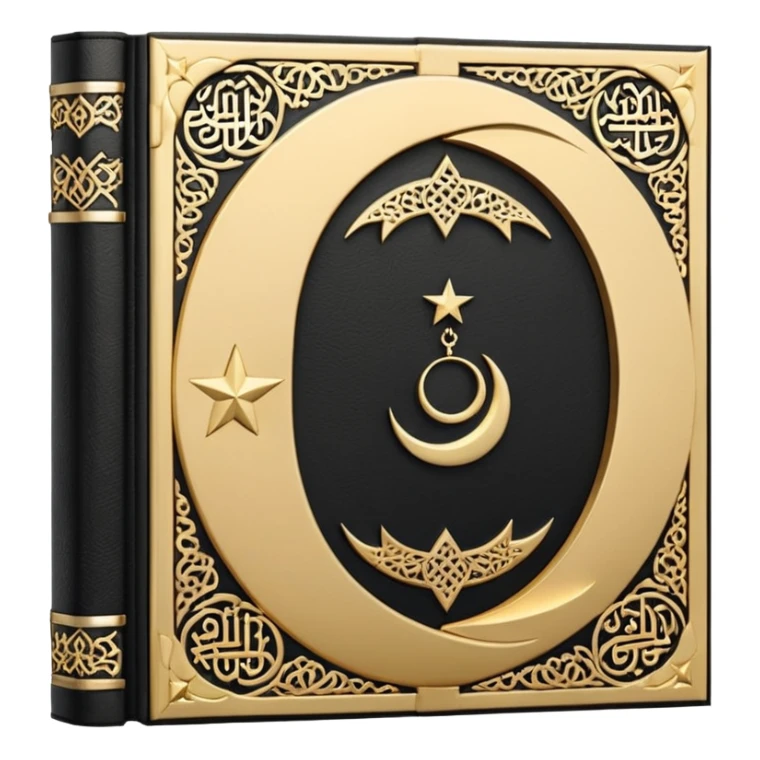 Closed Quran with the Islamic Symbol on it (moon and star) sticker