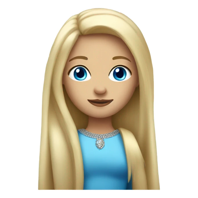 blond queen whit blue eyes whit strait hair sticker