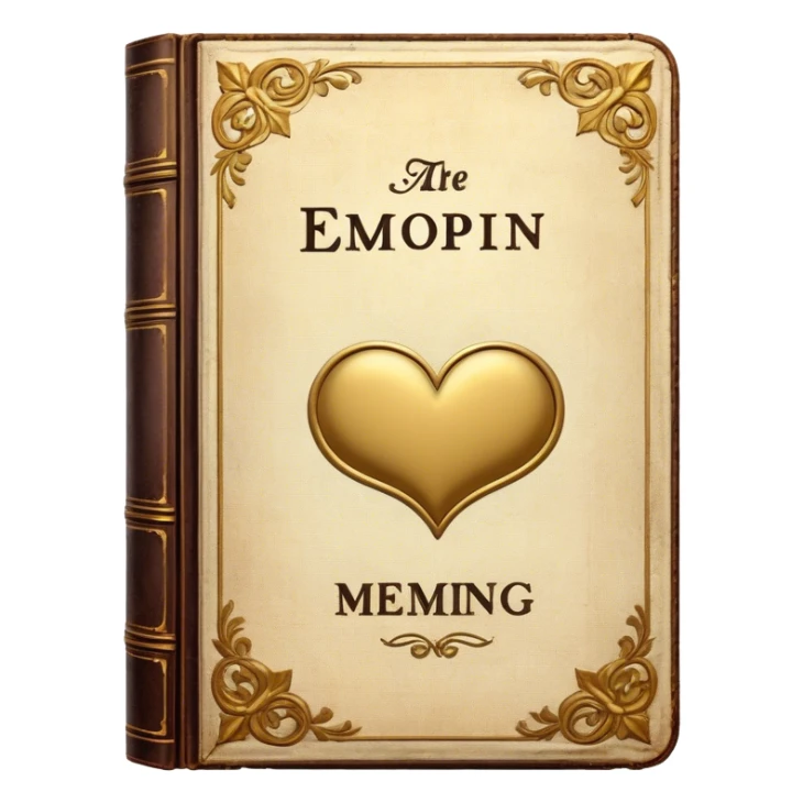 an old vintage romance book with an antique cover sticker