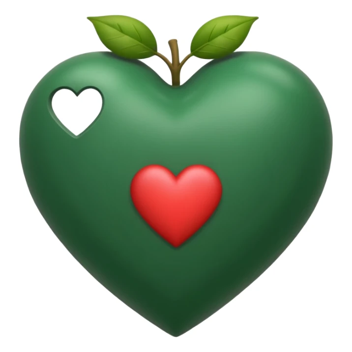 Quiero un corazón color verde pino sticker