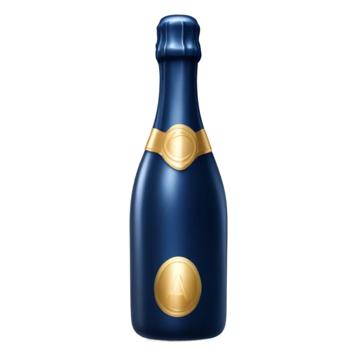 navu blue 
bottle of champagne sticker