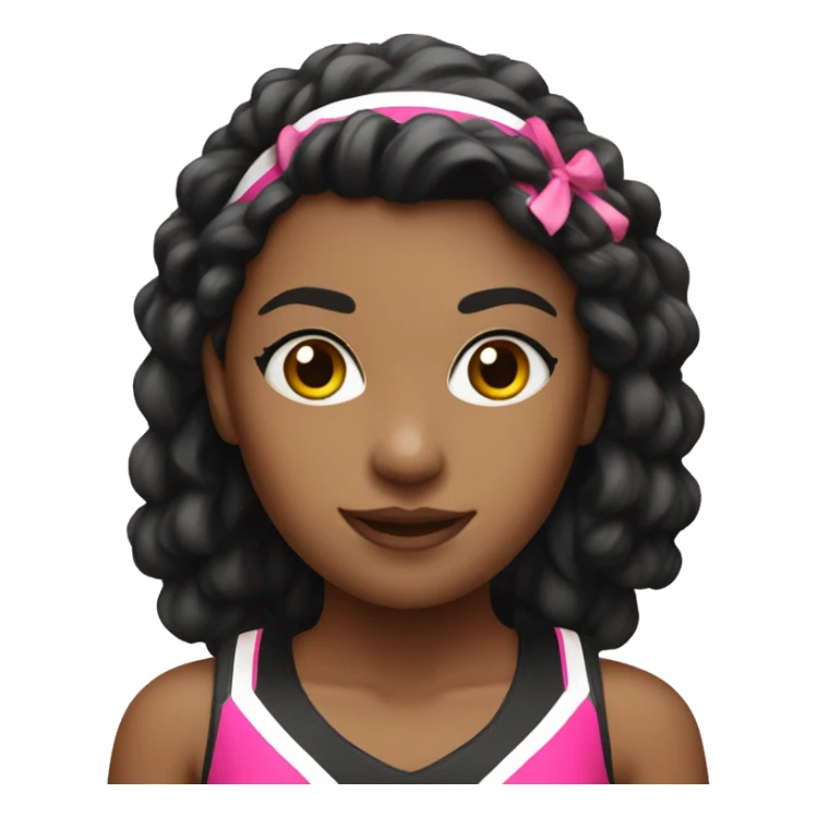 Cheerleader in black and pink kit sticker