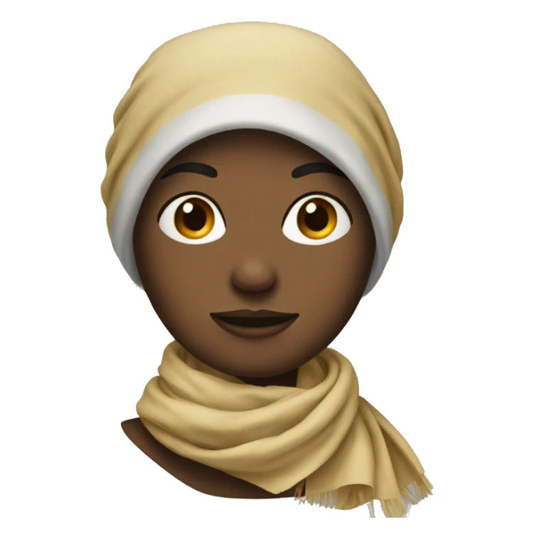women face with a scarf on her head sticker