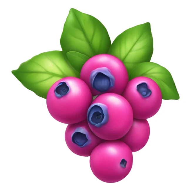 Hot pink clusters of glittery blueberries  sticker