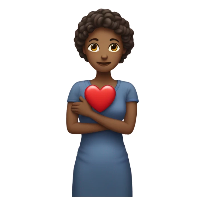 Mother holds her heart in her arm sticker