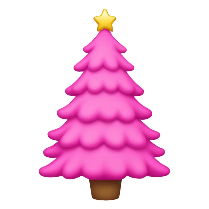 pink christmas tree sticker