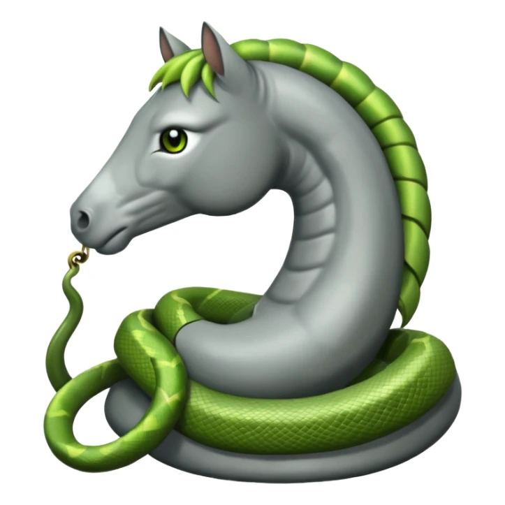 I need a grey horse (or a white one) with a snake sticker