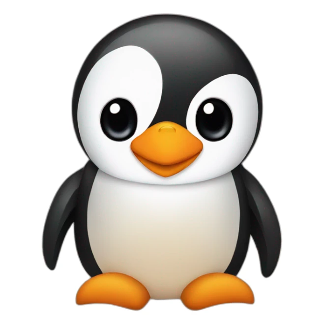 Penguin in an desert sticker