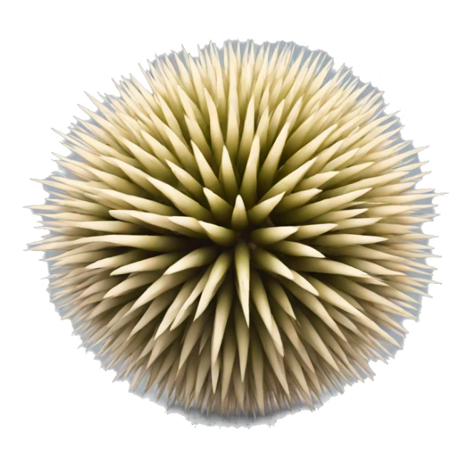 Sphere made of porcupine quills sticker