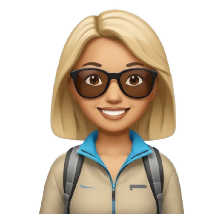 memoji face iphone: celebrity women hiking sticker