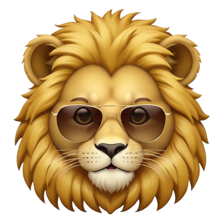 anthropomorphised lion with dark sunglasses walking confidently sticker