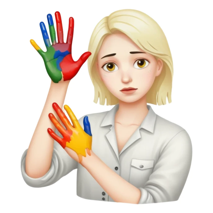 tired artist sticker