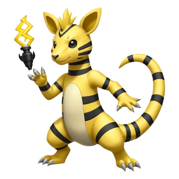 Ampharos-Electabuzz-Zeraora-Elekid-fusion sticker