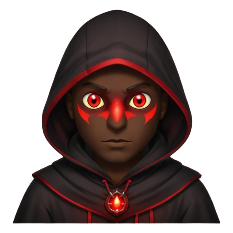 Evil Dark, shadowie Male lord with Red glowing eyes and hood sticker