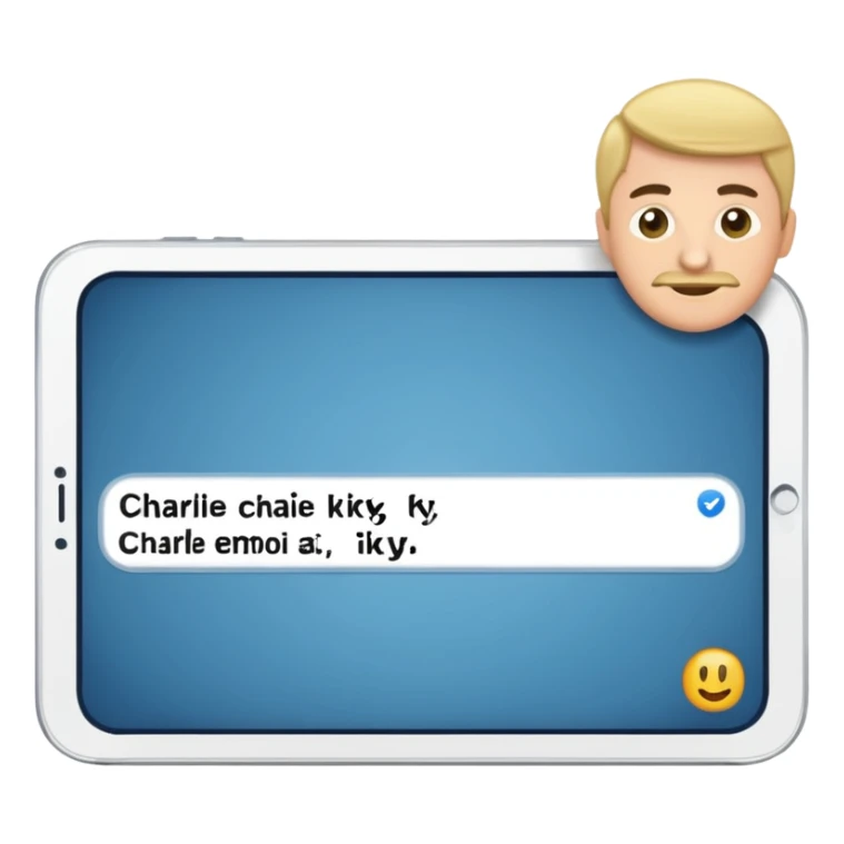 make the text in the text box say charlie charlie kirky right now sticker