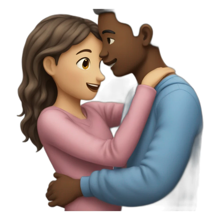 Un garçon qui regarde une fille avec amour sticker