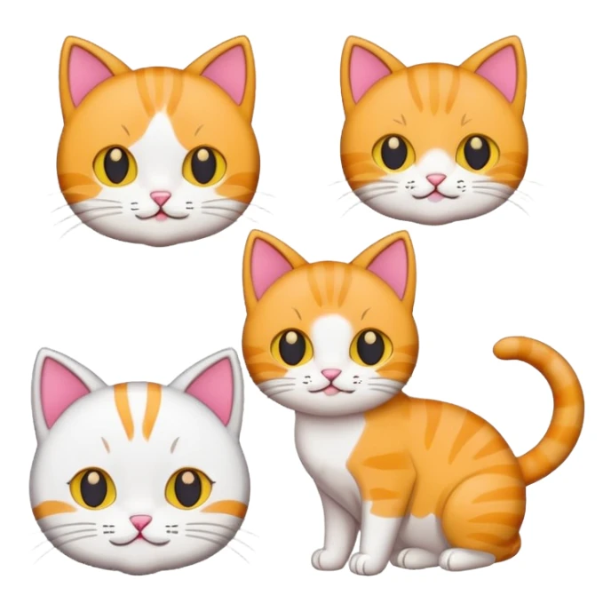 Cute cartoon sticker, simple flat design, bold outline, bright colors, chibi style, expressive face, minimal background, vector style, high contrast, emoji-like, transparent background, sticker pack style sticker