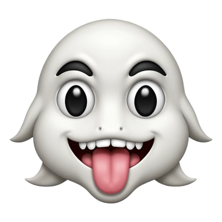 Ojos X boca ondulada y con lengua afuera como el logo de nirvana sticker