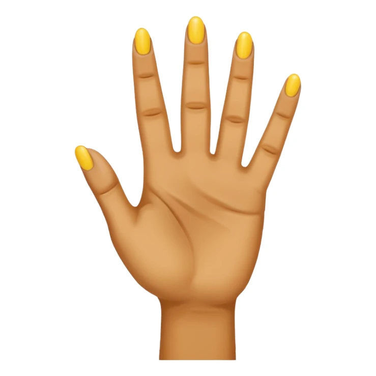 hand with yellow color like emoji holding up 3 fingers sticker