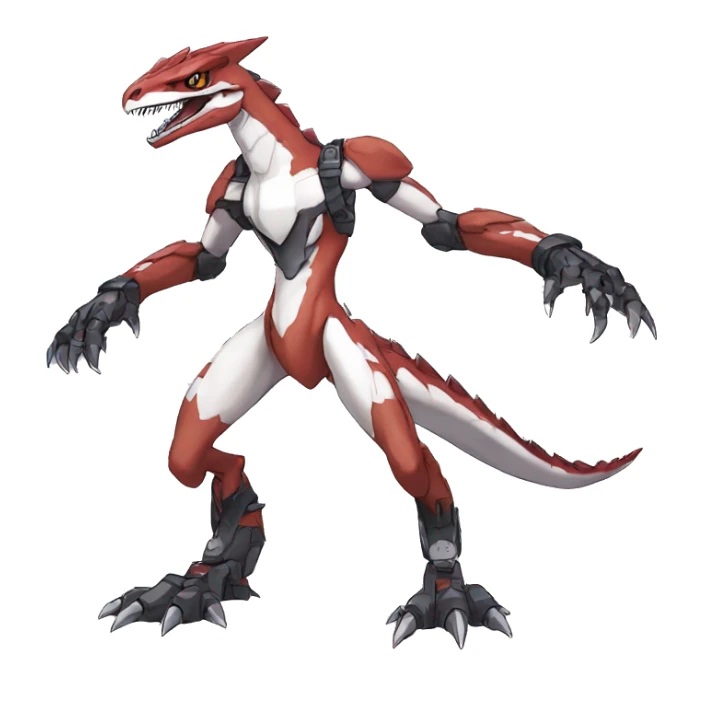  Cool Edgy Digimon-Fakemon-Guilmon-Velociraptor-Dragon-Mecha full body sticker