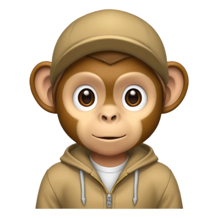 Un singe qui est habillé comme un garçon sticker