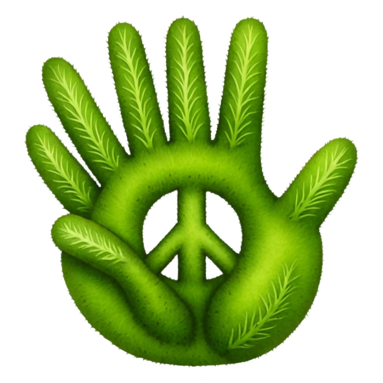 Peace sign hand emoji but its kiwi skin sticker