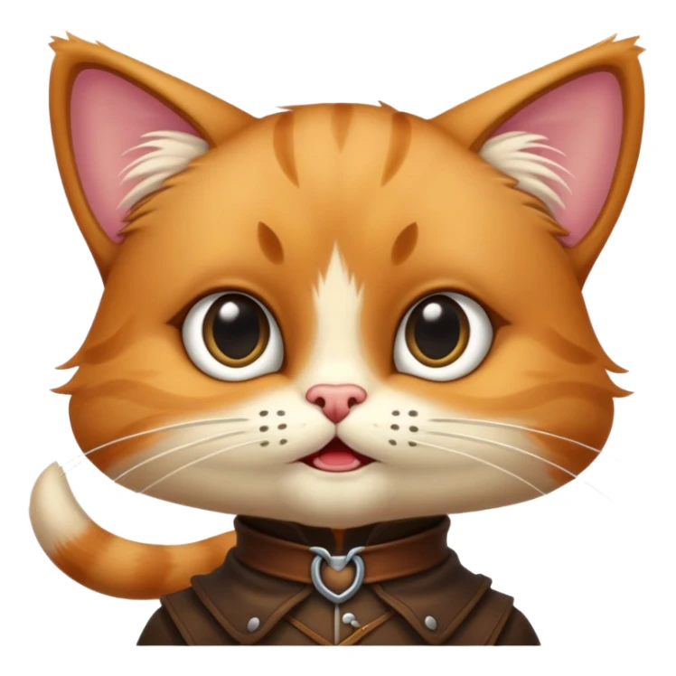 Puss in Boots with big pleading eyes, iconic face sticker