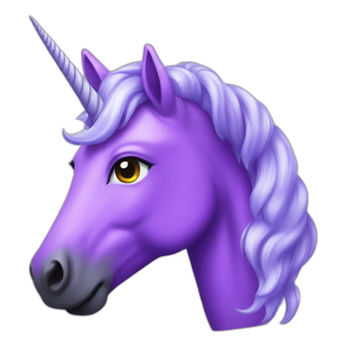 Purple unicorn sticker