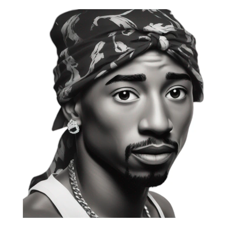 tupac bandana sticker