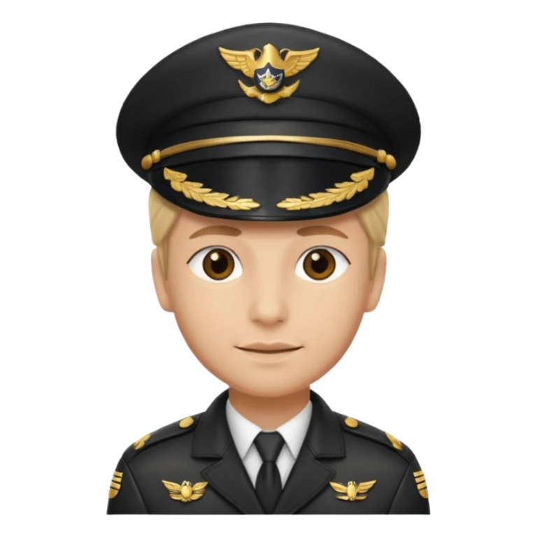pilot captain hat only sticker