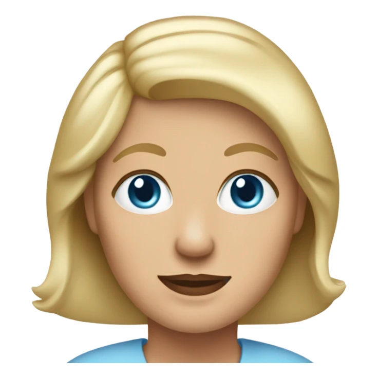 Blonde light blue eyes 55 woman sticker