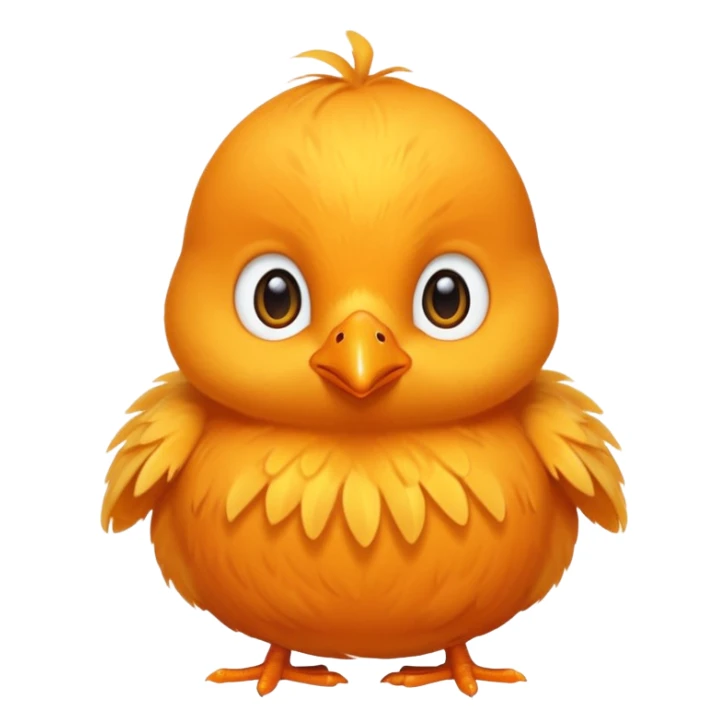 Orange colored female chicken baby 🐥 sticker