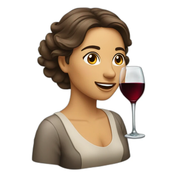 Une femme déguisé en étoile qui boit du vin  sticker