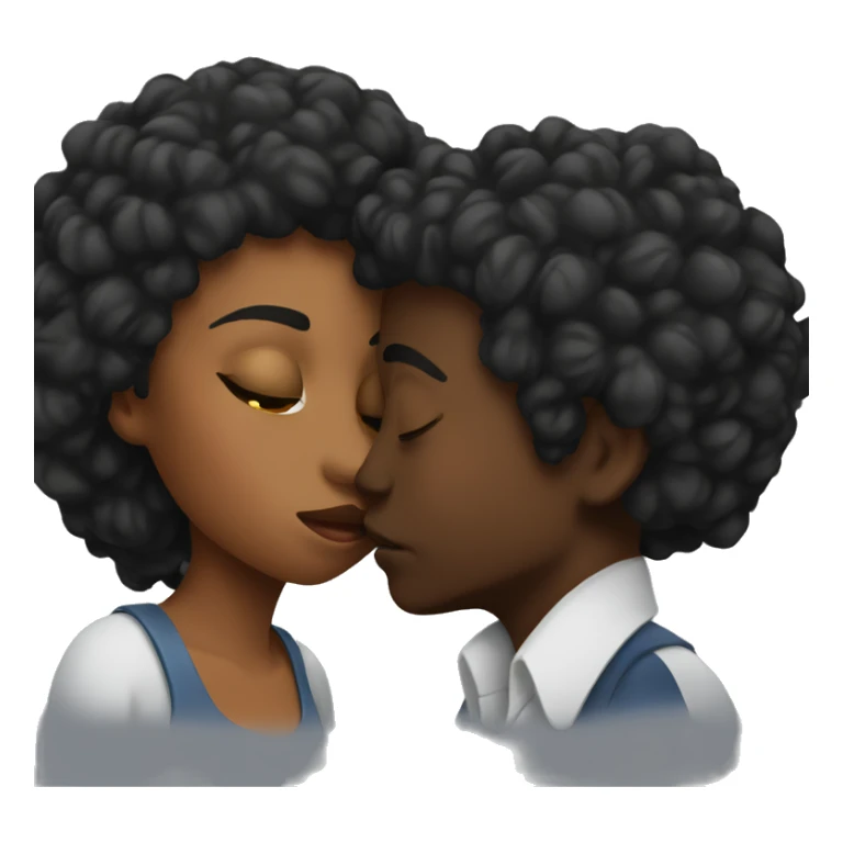 Black people kissing  sticker