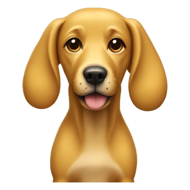 mustard colored dog with very long ears sticker