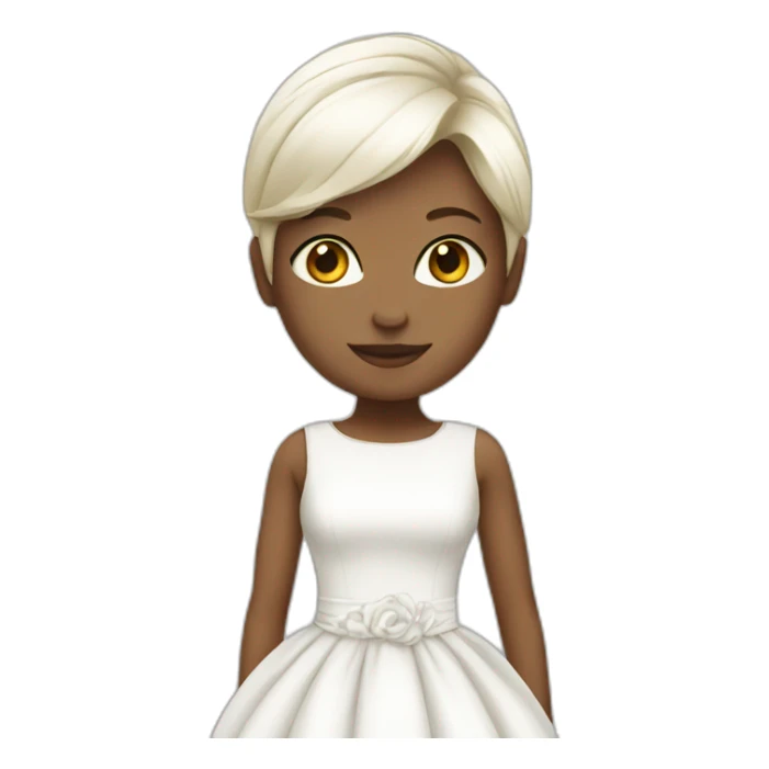 White dress sticker