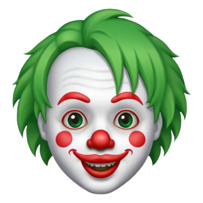 green hair clown sticker