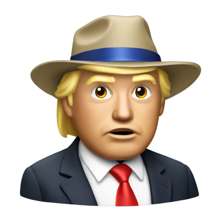 Donald trump with MAGA hat sticker