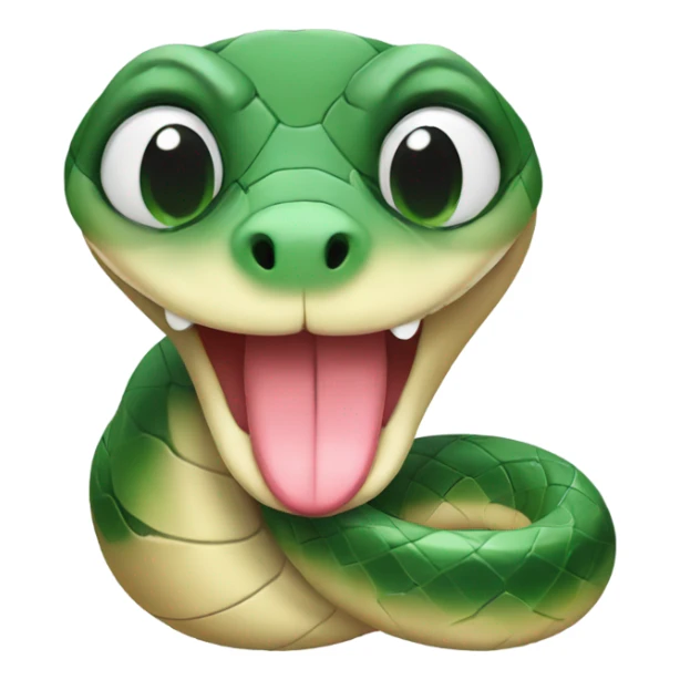 Cute snake who give a kiss sticker