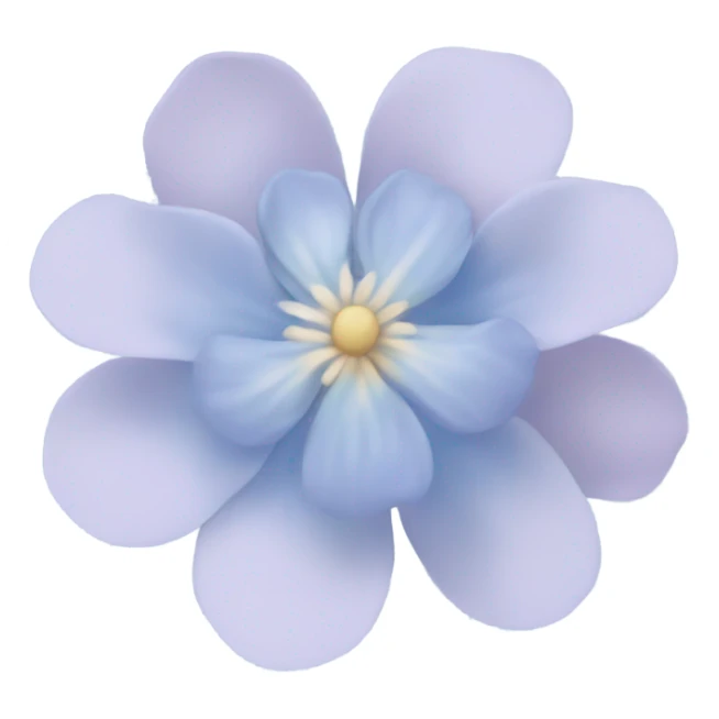 pastel blue flower sticker