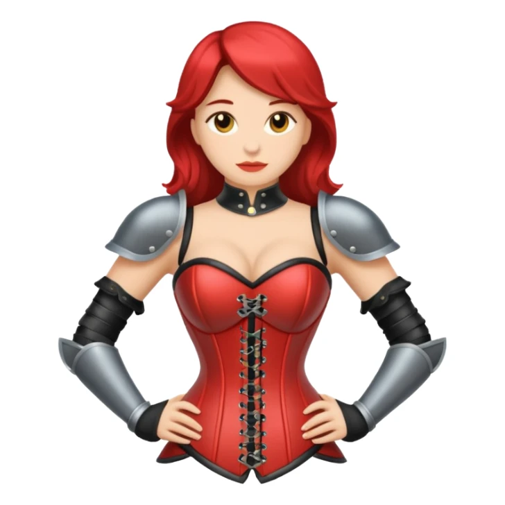 woman with corset armour sticker
